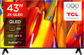 TCL 43V5C 43 HD QLED LED- - Zoll Full Smart Direct Fernseher, mit Android TV & HDR - Kompatibel mit Google Cast & Google Home, Schlankes Design