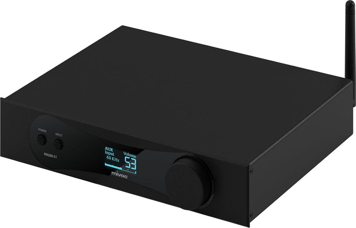 mivoc Hifi-Verstärker, Stereo Verstärker, 2x100W, Bluetooth, optischer Eingang, Subwoofer Ausgang