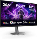 AOC AG276QZD2 27 WQHD USB Zoll Hub Gaming Monitor, 280Hz, QD-OLED Panel, 0.03ms GtG, Adaptive Sync, HDR400 TB, G-Sync Comp., Höhenverstellung