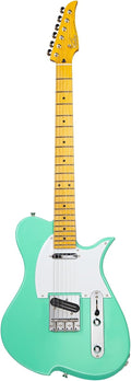 Vola Solibody, Vasti V3 MC E-Gitarre, Eschenkorpus, Ahornhals, Nickelbünde, moderner C-Hals, hergestellt in Japan (Surfgrün)