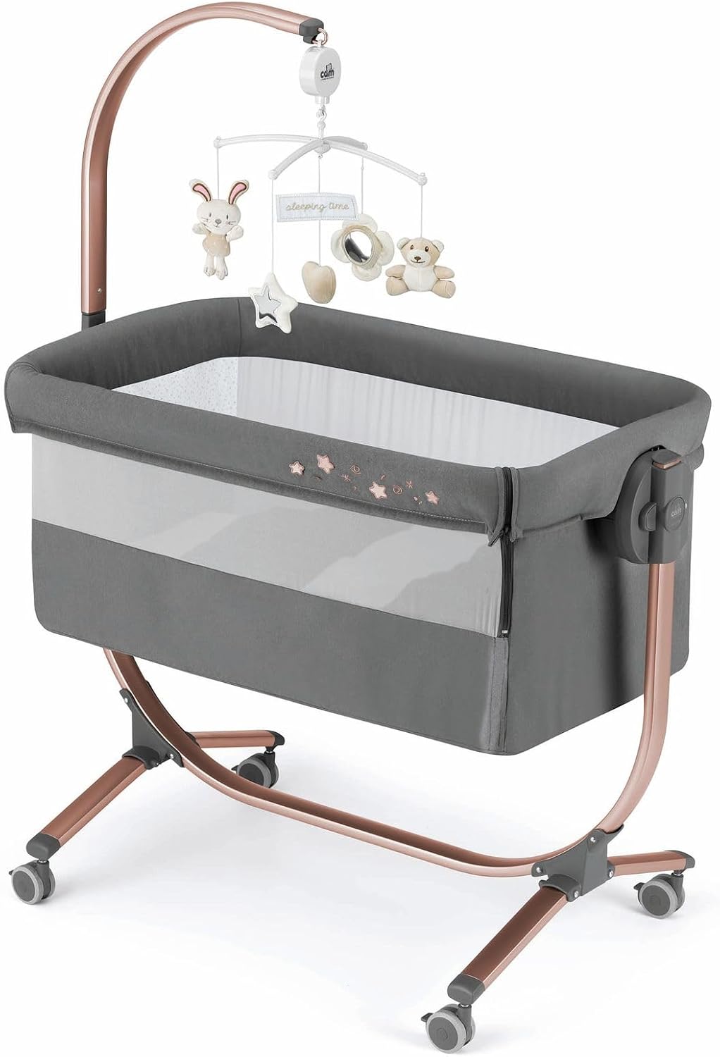 Kinderbett, Cullami Beistellbett Anthrazit, CAM Il mondo del bambino