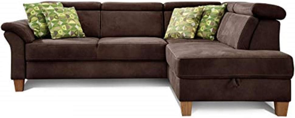 Sofa Schlaf, Ammerland mit Ottomane rechts/Federkern-Sofa im Landhausstil mit verstellbaren Kopfstützen
