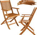 Esszimmerstuhl, ® Gartenstuhl Set Outdoor, Klappbar FSC®-Zertifiziert, CASARIA