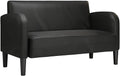 Sofa Zweisitzer-, Schwarz 110 cm Kunstleder, vidaXL