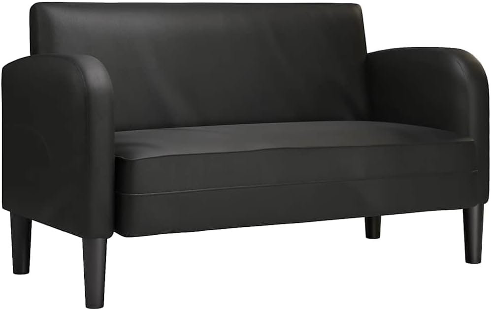 Sofa Zweisitzer-, Schwarz 110 cm Kunstleder, vidaXL
