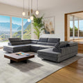 Schlafsofa 2 U-Form Ecksofa Magnum U große Wohnlandschaft mit Schlaffunktion & Bettkästen wasserabweisend pflegeleicht & haustierfreundlich modernes