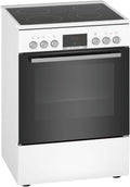Bosch HKR39C220 4 Serie Elektro-Stand Herd, 60 cm breit, EcoClean Direct Reinigungshilfe, 3D Heißluft Backen auf 3 Ebenen, LED-Display-Steuerung