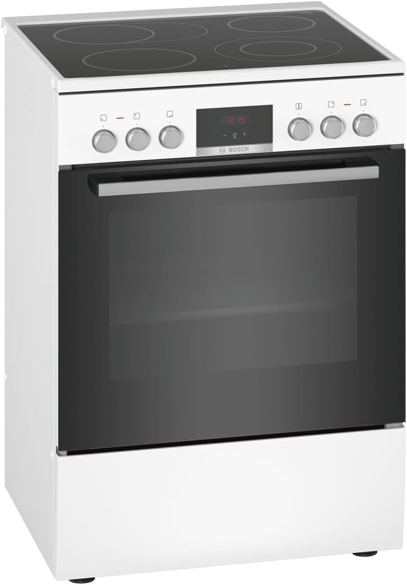 Bosch HKR39C220 4 Serie Elektro-Stand Herd, 60 cm breit, EcoClean Direct Reinigungshilfe, 3D Heißluft Backen auf 3 Ebenen, LED-Display-Steuerung