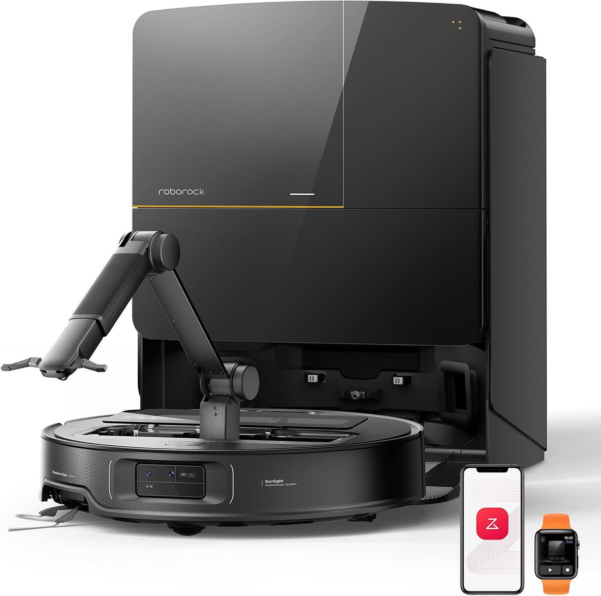 roborock Staubsaugroboter, Saros Z70 Saugroboter mit Wischfunktion, OmniGrip Arm, KI-gestützt
