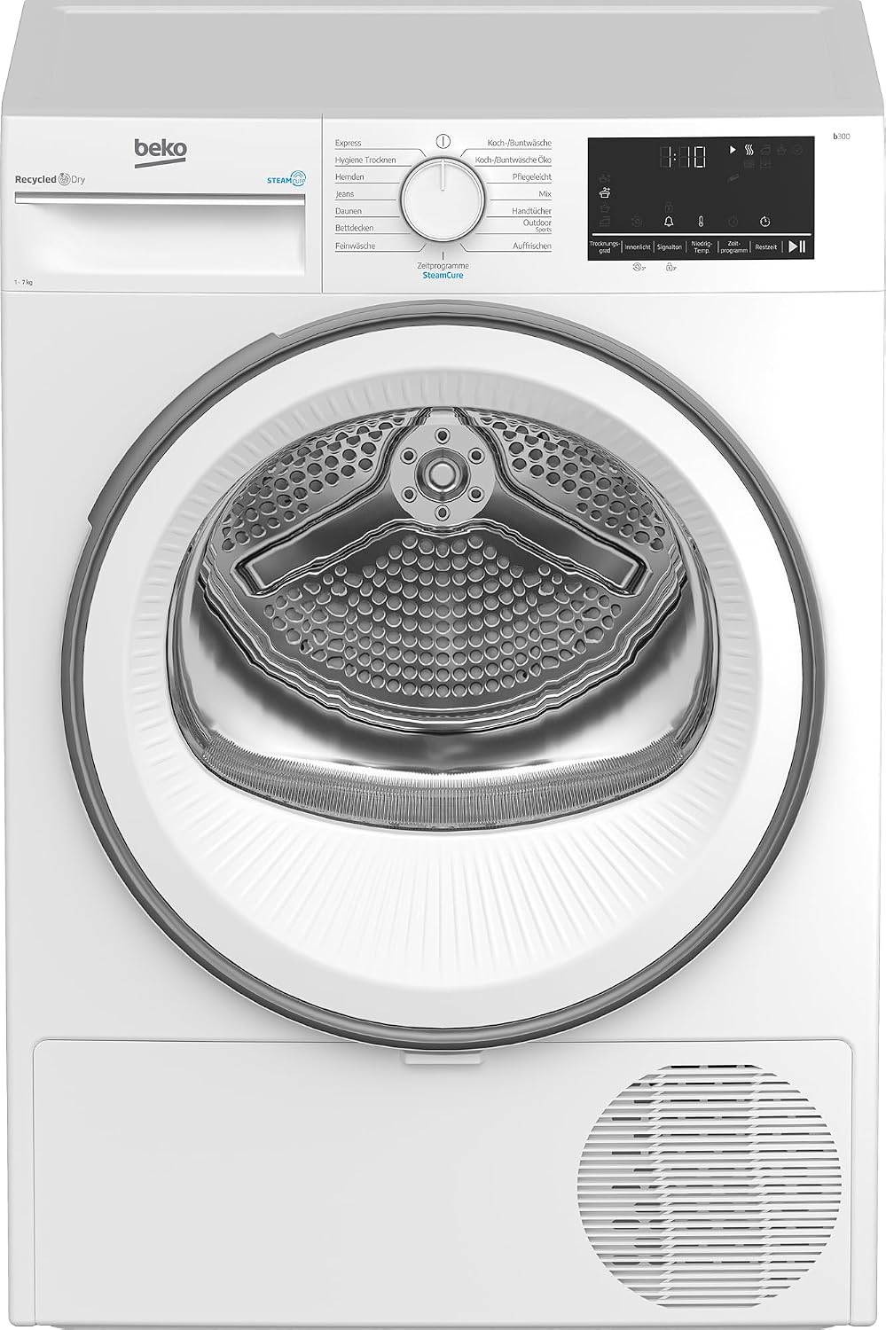 Beko B3T41239A 7 Trockner kg Wärmepumpentrockner, Dampffunktion, Knitterschutz, Sensortrocknung, AquaWave Schontrommel, 15 Programme