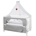 Kinderbett, Beistellbett 60 x 120 cm - Adam & Eule Room Bed - Babybett zum Anstellen an Elternbett - Inklusive Matratze, Bettwäsche